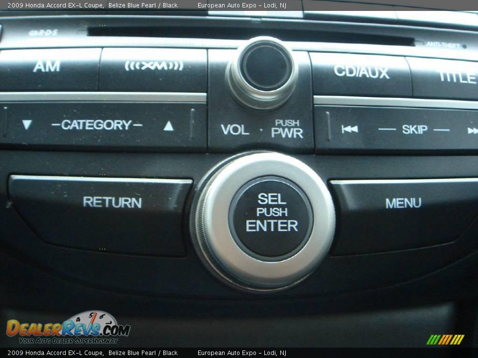 2009 Honda Accord EX-L Coupe Belize Blue Pearl / Black Photo #16