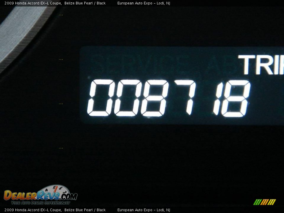 2009 Honda Accord EX-L Coupe Belize Blue Pearl / Black Photo #17