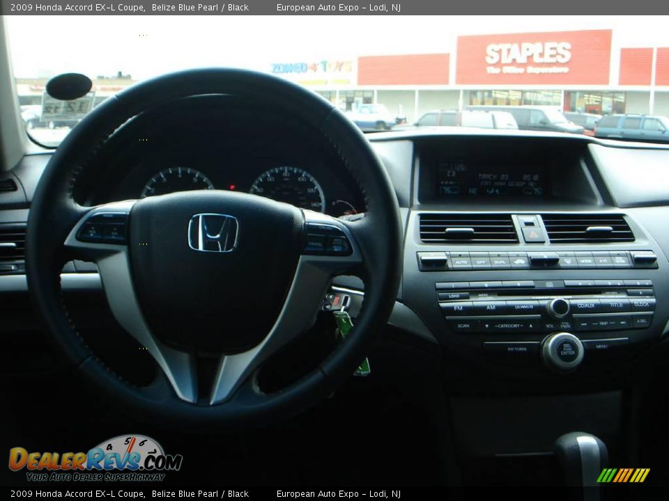 2009 Honda Accord EX-L Coupe Belize Blue Pearl / Black Photo #18