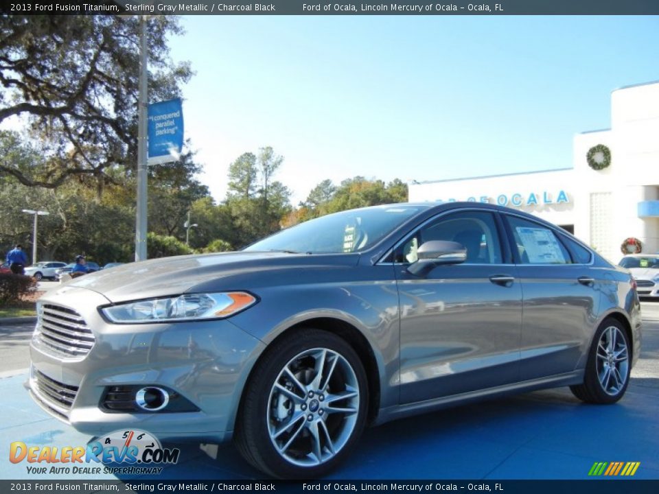 2013 Ford Fusion Titanium Sterling Gray Metallic / Charcoal Black Photo #1