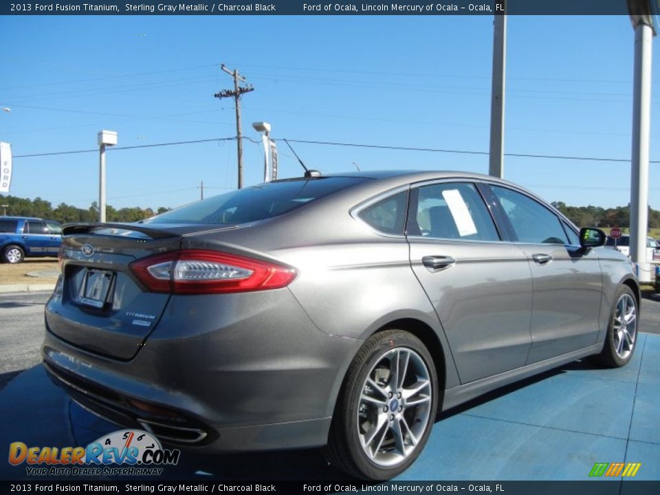 2013 Ford Fusion Titanium Sterling Gray Metallic / Charcoal Black Photo #3