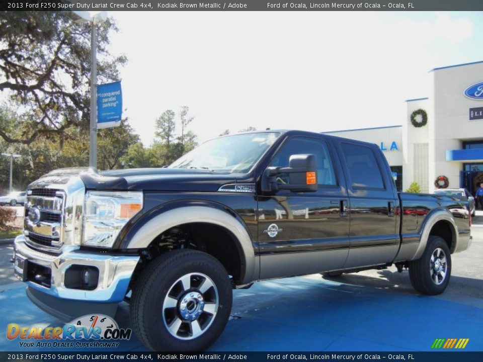 2013 Ford F250 Super Duty Lariat Crew Cab 4x4 Kodiak Brown Metallic / Adobe Photo #1