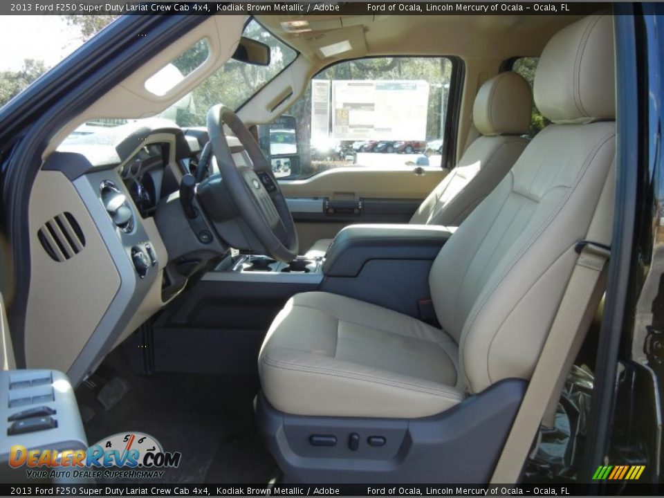 Adobe Interior - 2013 Ford F250 Super Duty Lariat Crew Cab 4x4 Photo #6