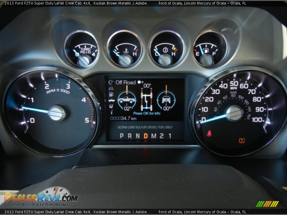 2013 Ford F250 Super Duty Lariat Crew Cab 4x4 Gauges Photo #9