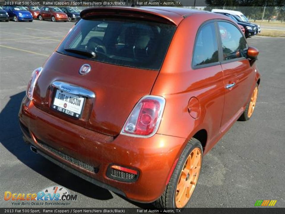 2013 Fiat 500 Sport Rame (Copper) / Sport Nero/Nero (Black/Black) Photo #3