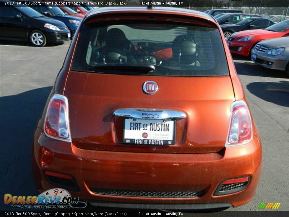 2013 Fiat 500 Sport Rame (Copper) / Sport Nero/Nero (Black/Black) Photo #4