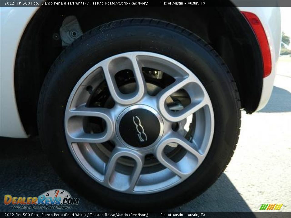 2012 Fiat 500 Pop Bianco Perla (Pearl White) / Tessuto Rosso/Avorio (Red/Ivory) Photo #5