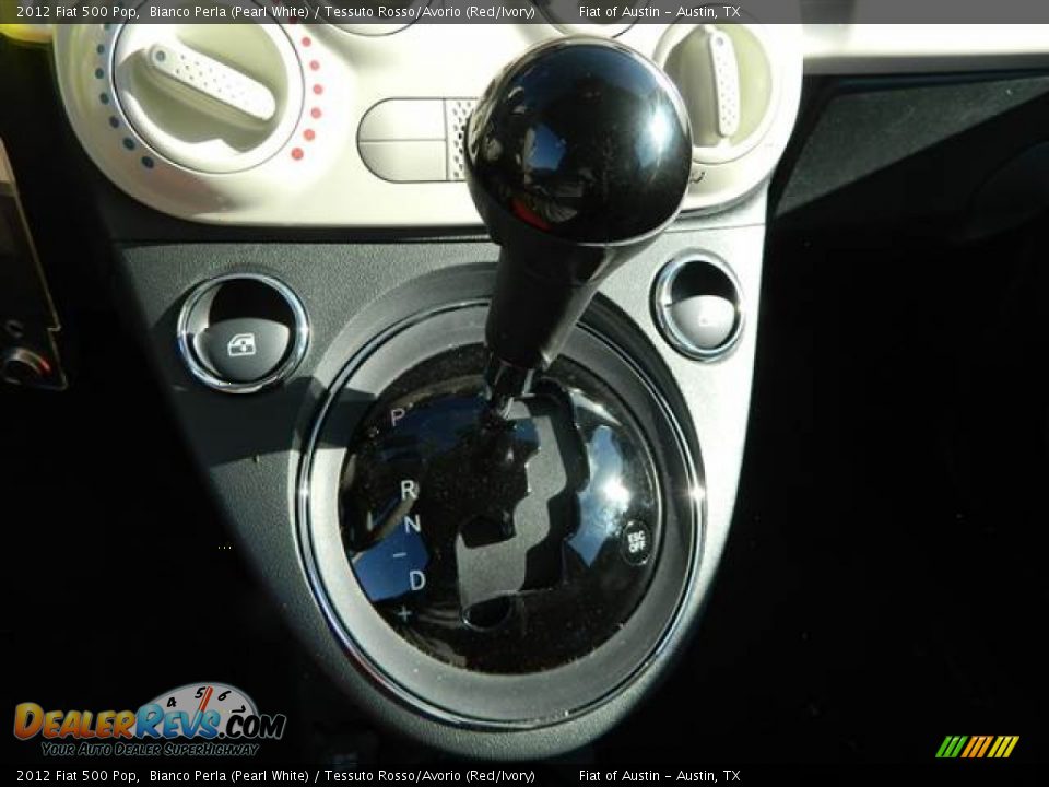 2012 Fiat 500 Pop Bianco Perla (Pearl White) / Tessuto Rosso/Avorio (Red/Ivory) Photo #8