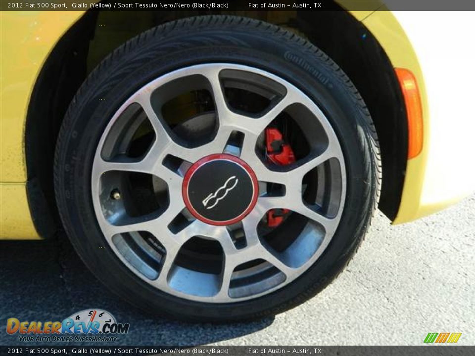 2012 Fiat 500 Sport Giallo (Yellow) / Sport Tessuto Nero/Nero (Black/Black) Photo #3