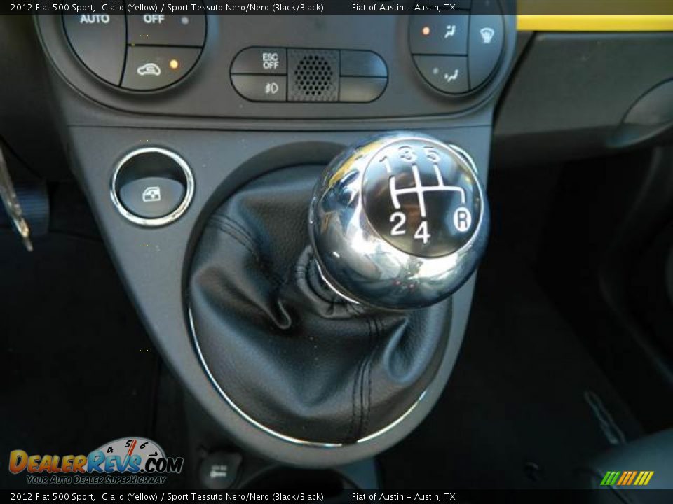 2012 Fiat 500 Sport Giallo (Yellow) / Sport Tessuto Nero/Nero (Black/Black) Photo #8