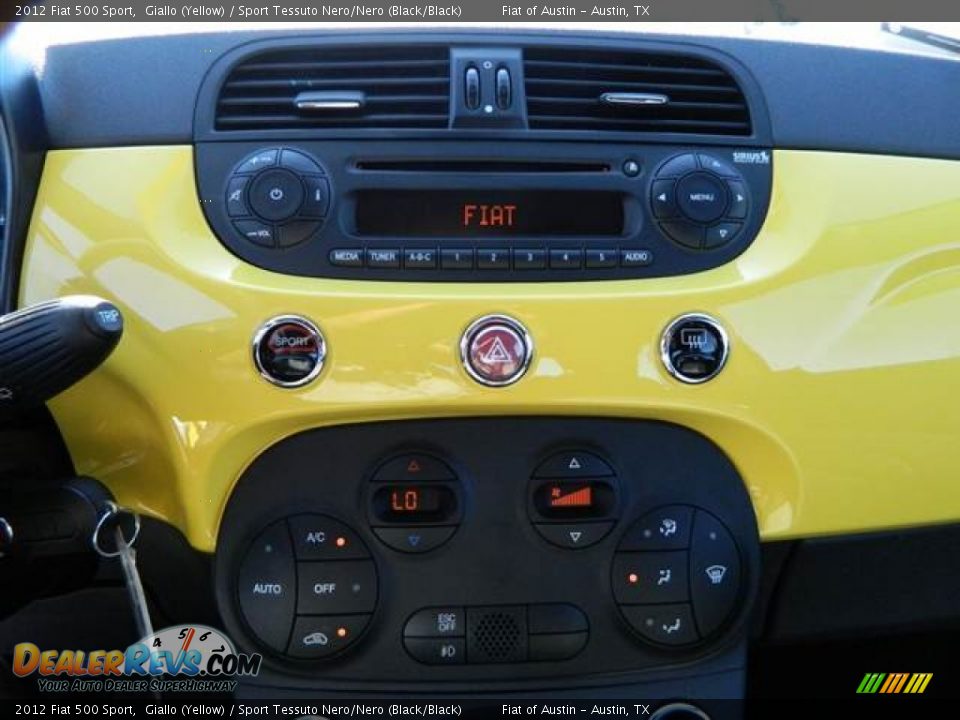 2012 Fiat 500 Sport Giallo (Yellow) / Sport Tessuto Nero/Nero (Black/Black) Photo #9