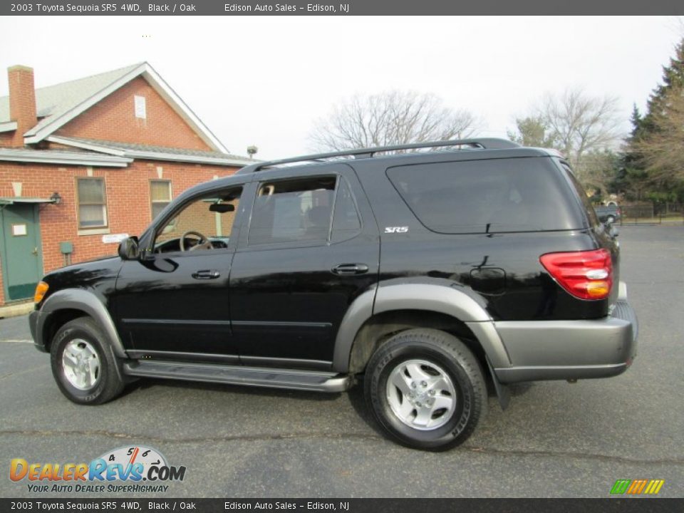 2003 Toyota Sequoia SR5 4WD Black / Oak Photo #4