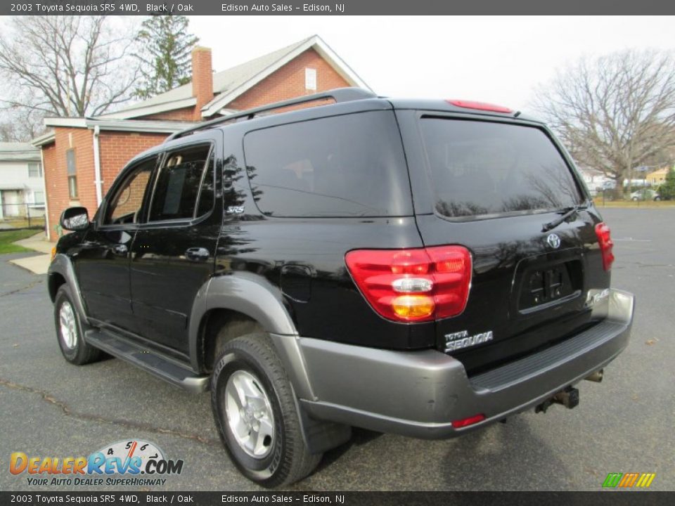 2003 Toyota Sequoia SR5 4WD Black / Oak Photo #5
