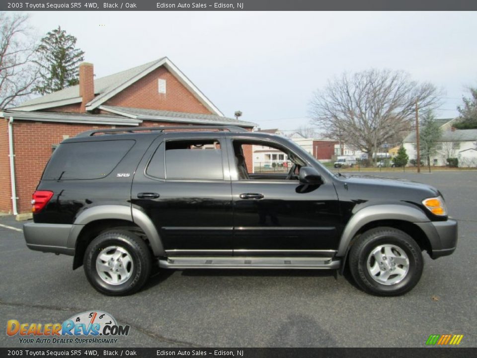 2003 Toyota Sequoia SR5 4WD Black / Oak Photo #9