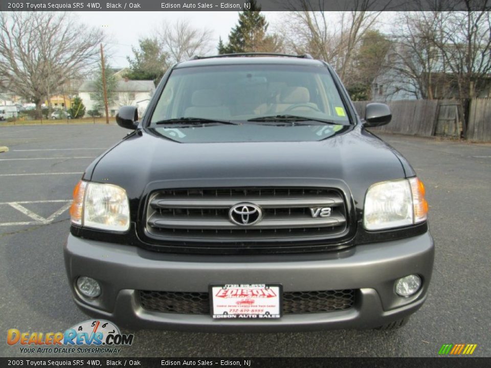 2003 Toyota Sequoia SR5 4WD Black / Oak Photo #12