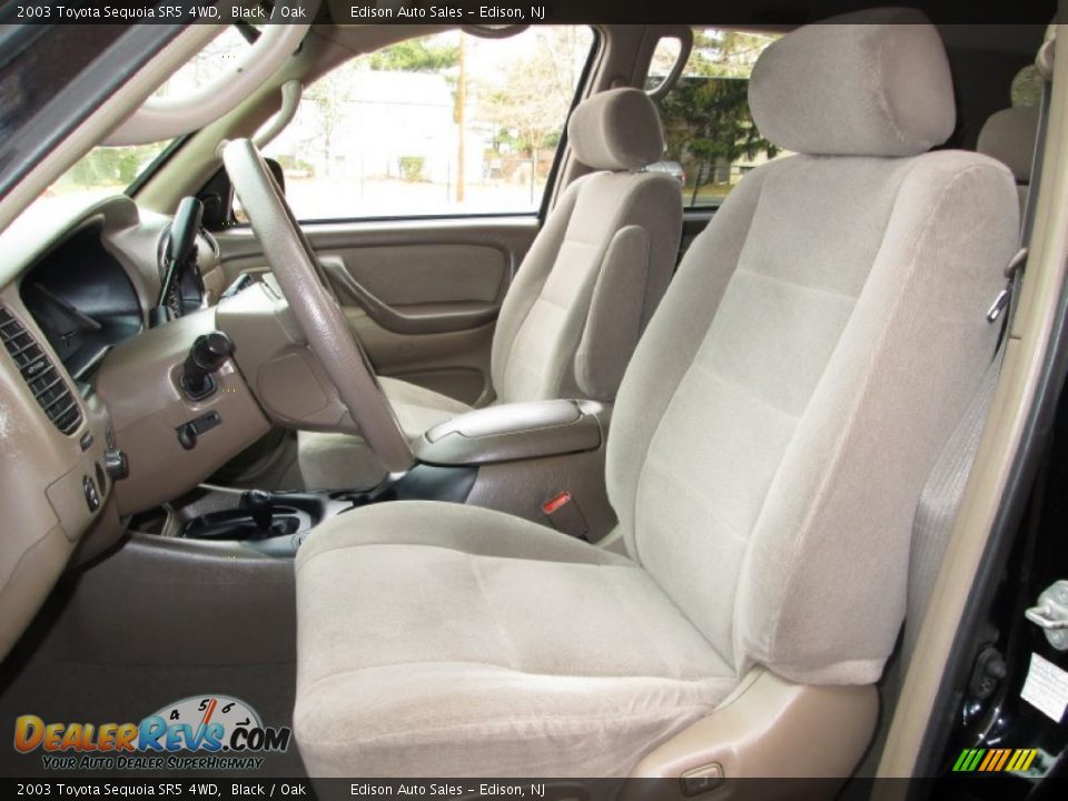 2003 Toyota Sequoia SR5 4WD Black / Oak Photo #13