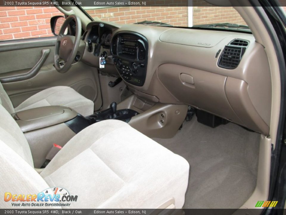 2003 Toyota Sequoia SR5 4WD Black / Oak Photo #16