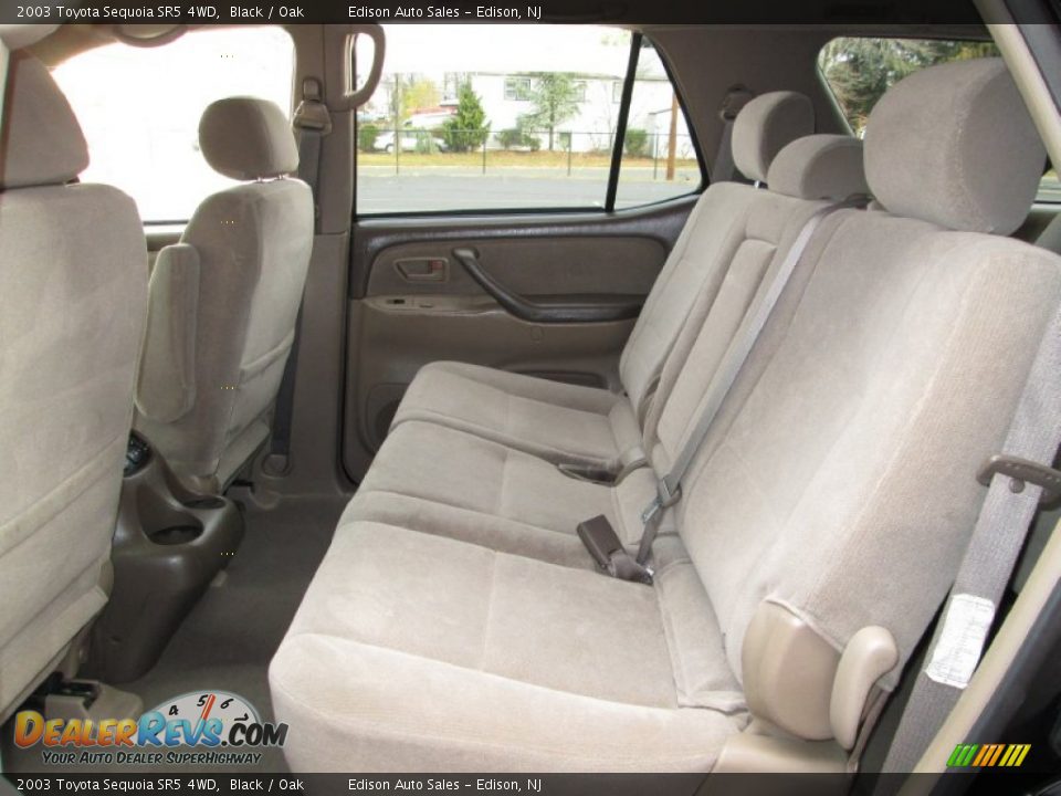2003 Toyota Sequoia SR5 4WD Black / Oak Photo #17