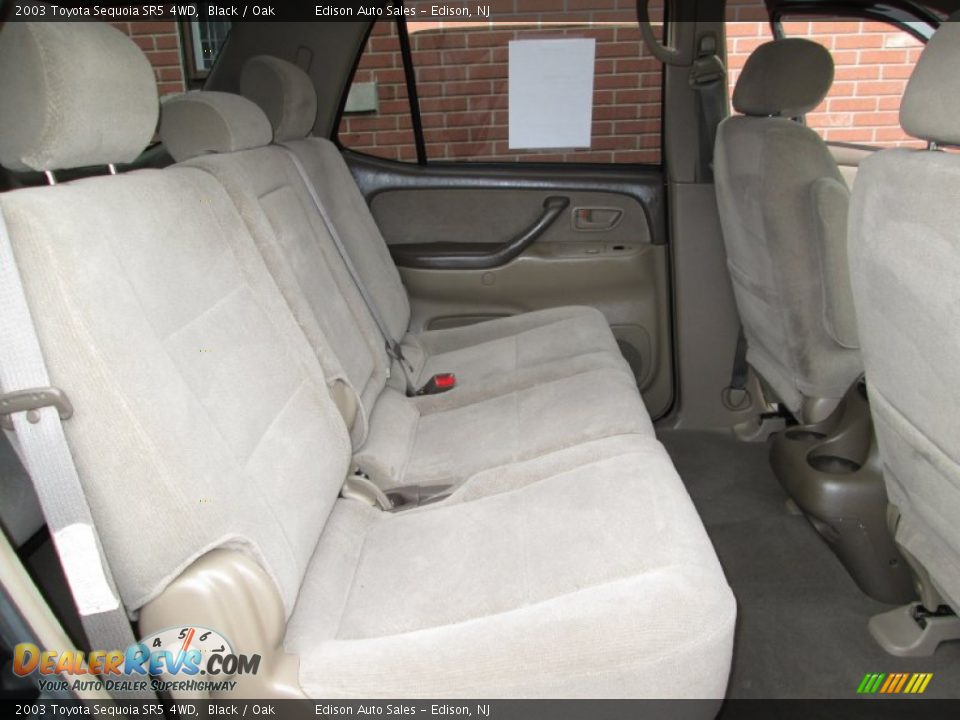 2003 Toyota Sequoia SR5 4WD Black / Oak Photo #18