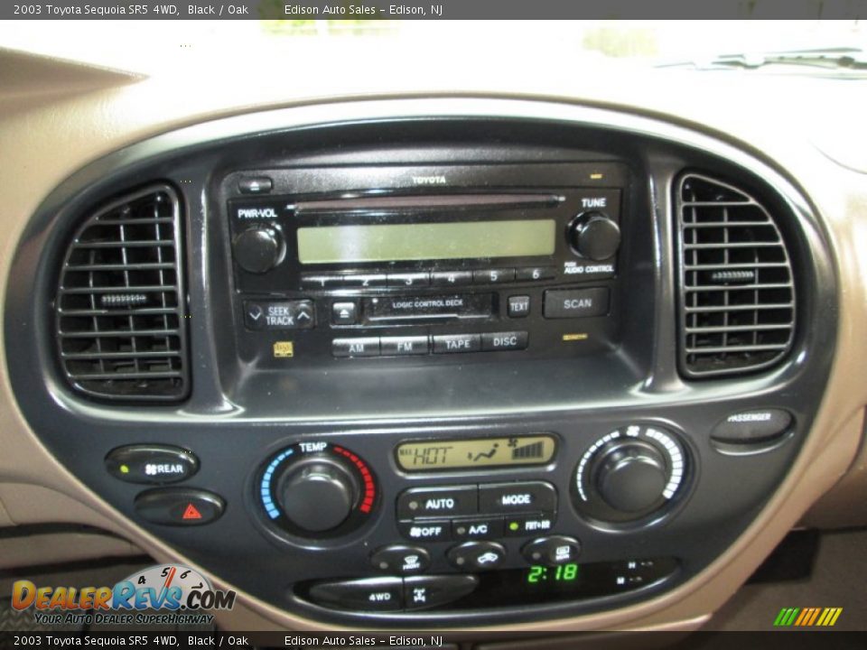 2003 Toyota Sequoia SR5 4WD Black / Oak Photo #21