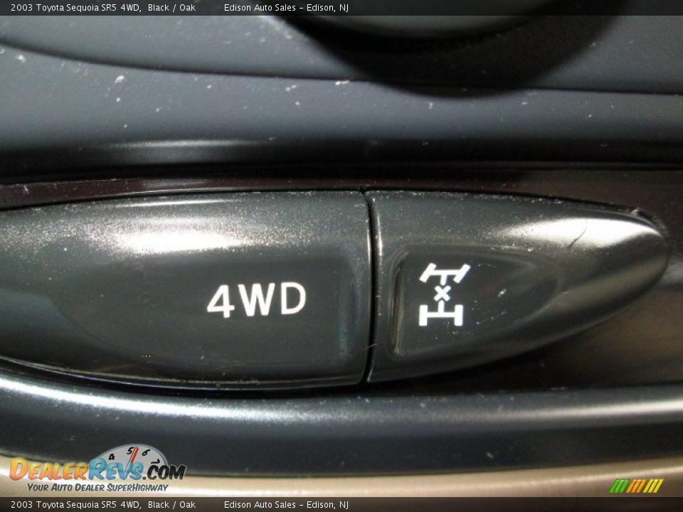 2003 Toyota Sequoia SR5 4WD Black / Oak Photo #22