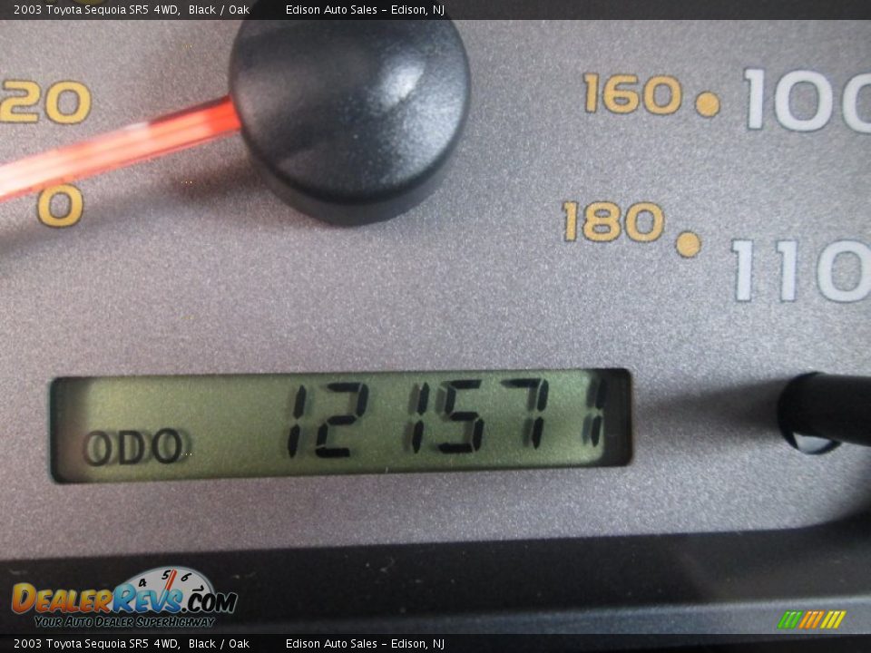 2003 Toyota Sequoia SR5 4WD Black / Oak Photo #25