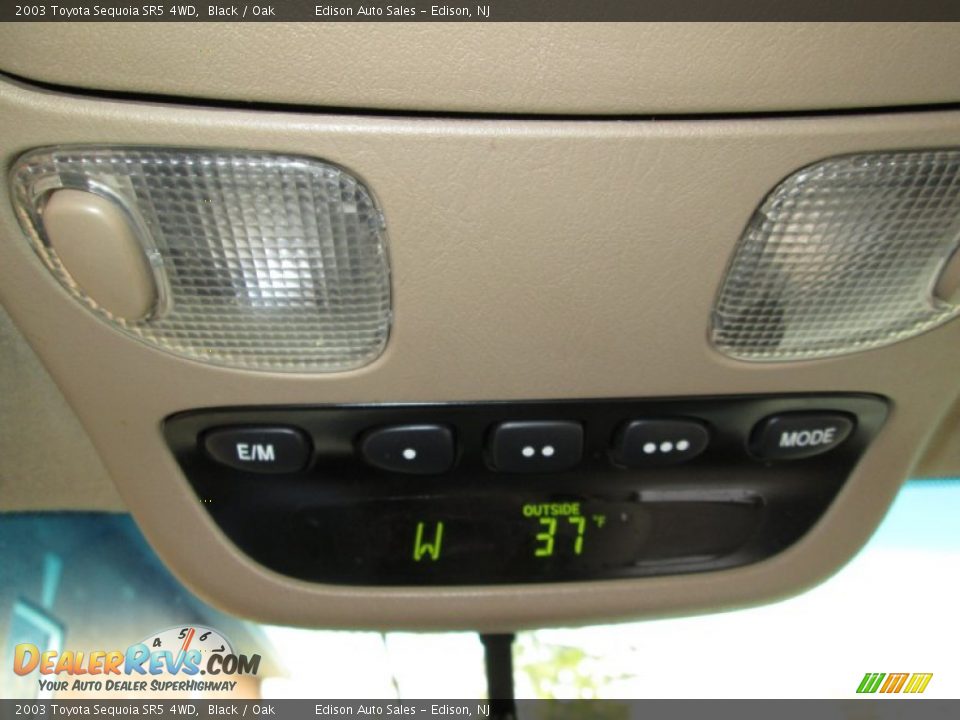 2003 Toyota Sequoia SR5 4WD Black / Oak Photo #26