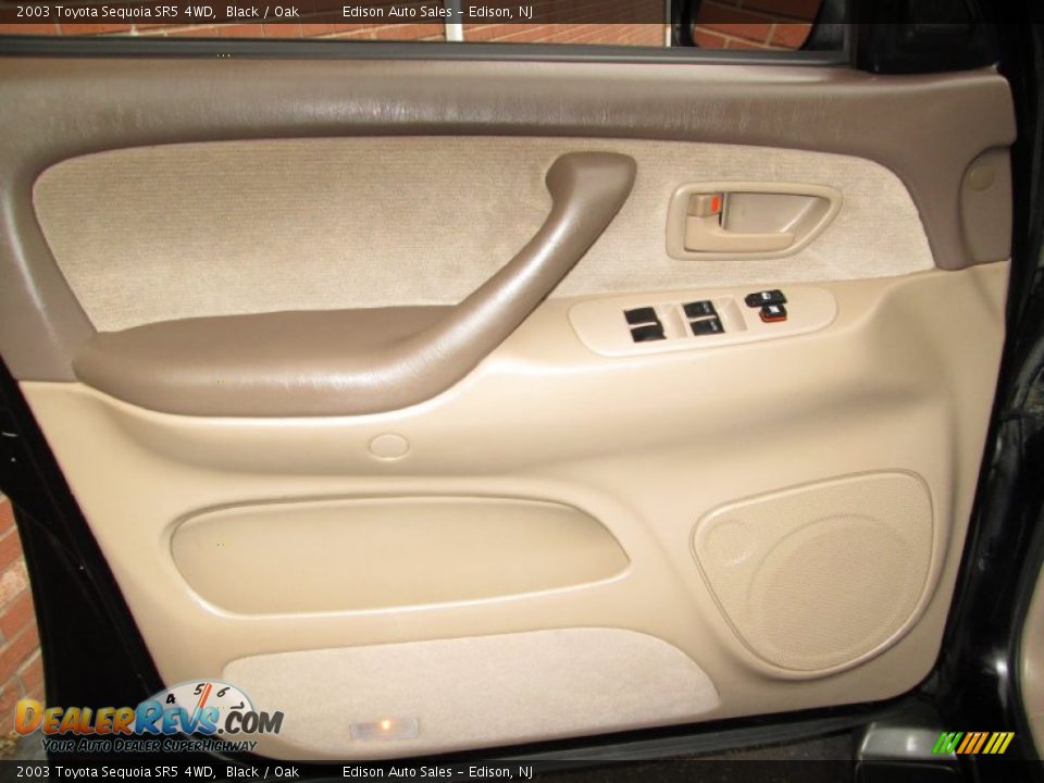 2003 Toyota Sequoia SR5 4WD Black / Oak Photo #29
