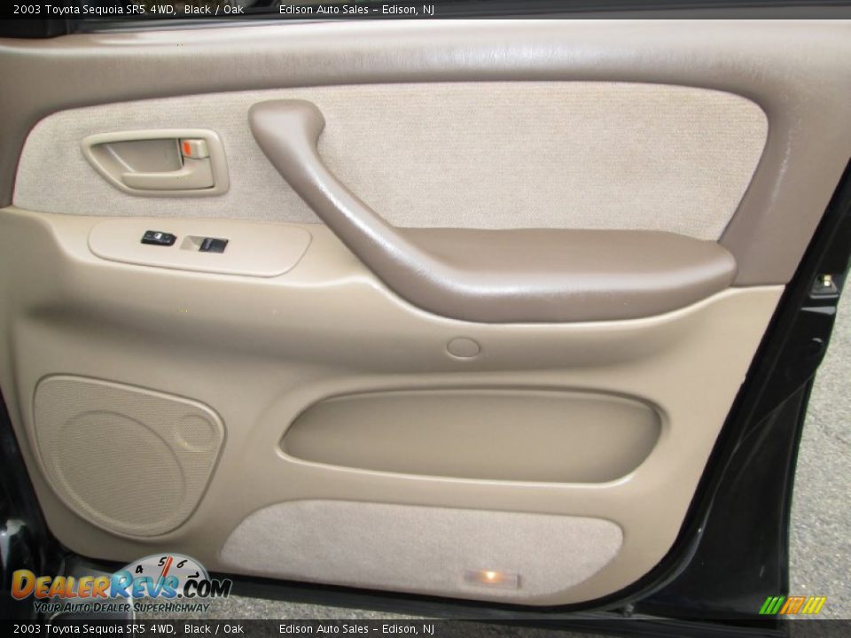 2003 Toyota Sequoia SR5 4WD Black / Oak Photo #30