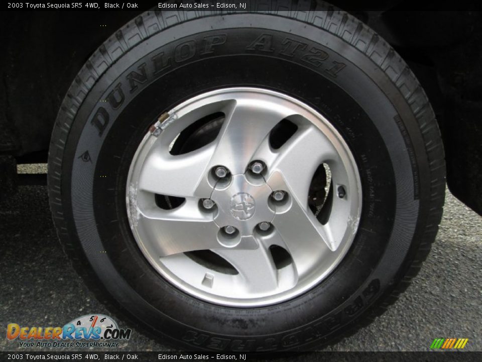 2003 Toyota Sequoia SR5 4WD Black / Oak Photo #32