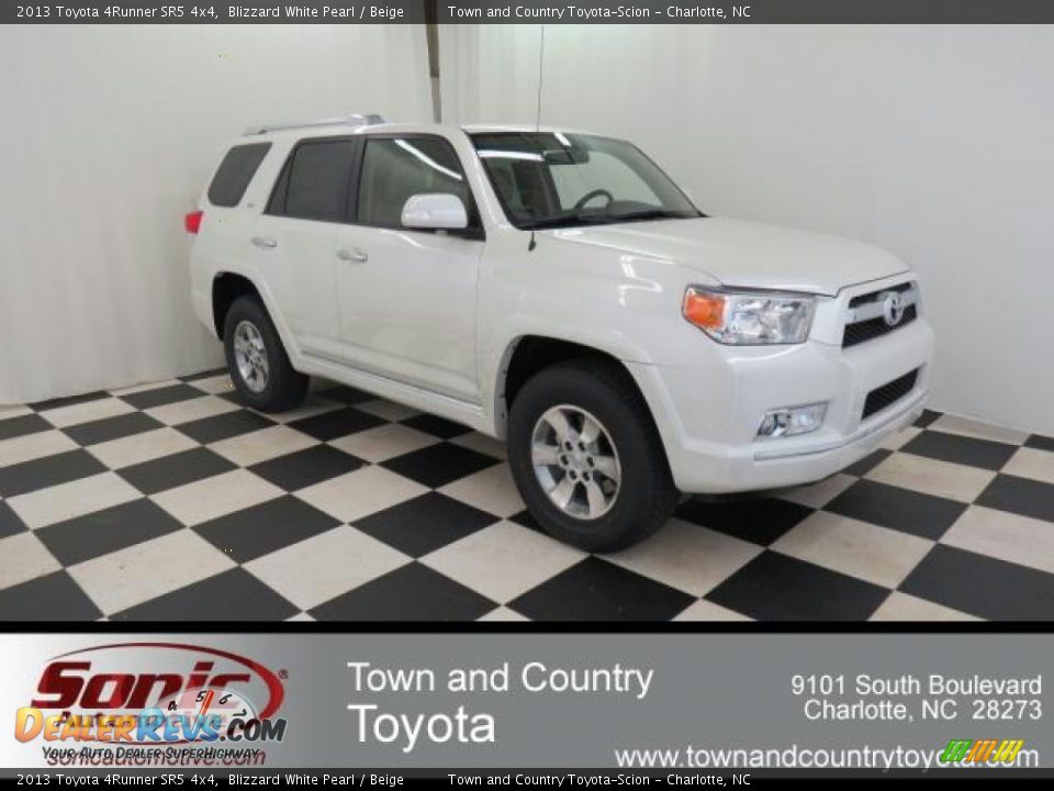 2013 Toyota 4Runner SR5 4x4 Blizzard White Pearl / Beige Photo #1