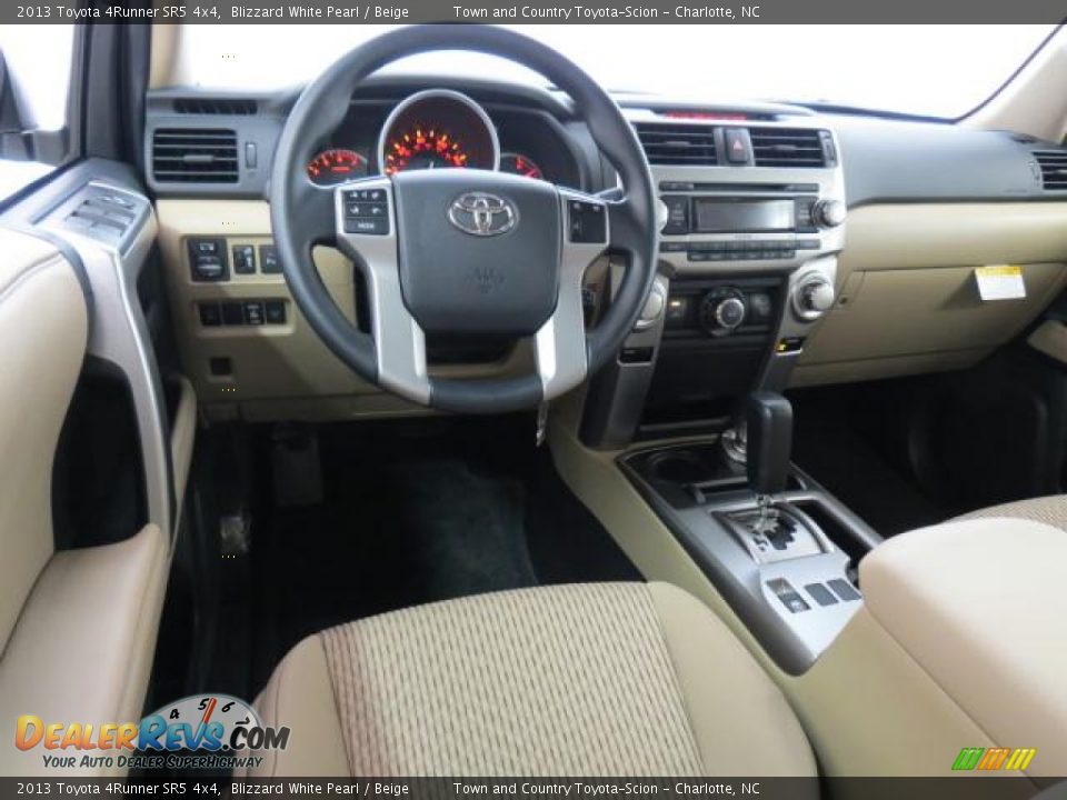 2013 Toyota 4Runner SR5 4x4 Blizzard White Pearl / Beige Photo #5
