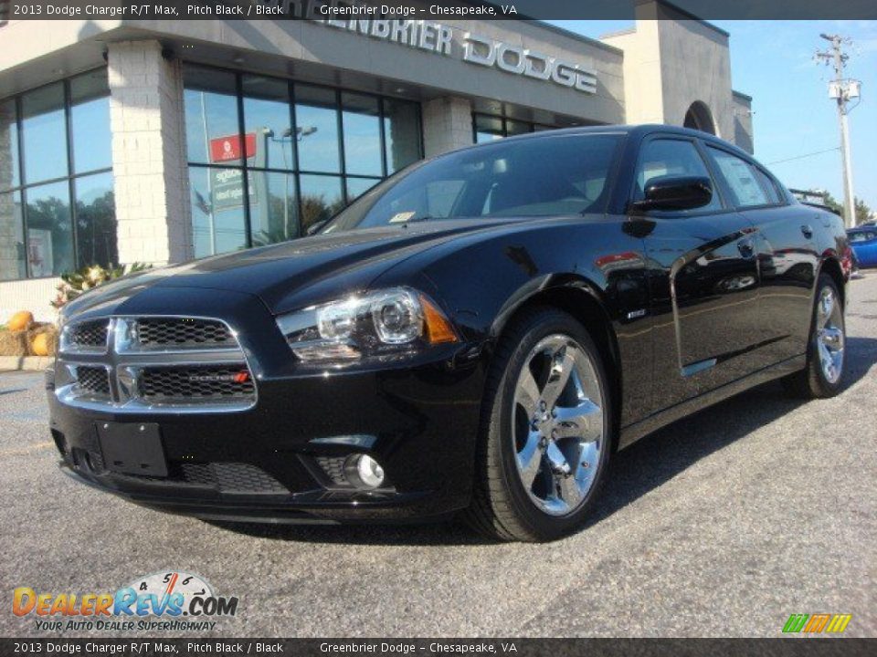2013 Dodge Charger R/T Max Pitch Black / Black Photo #1