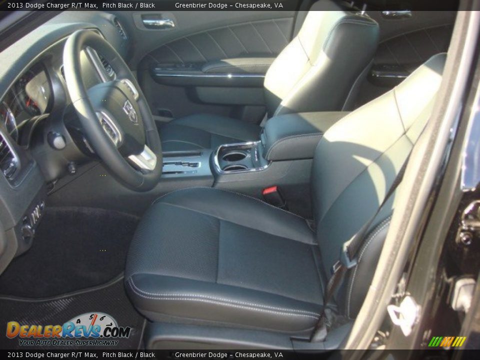 2013 Dodge Charger R/T Max Pitch Black / Black Photo #6