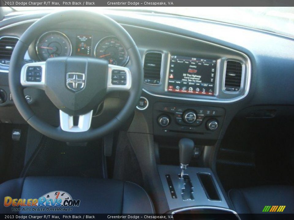 2013 Dodge Charger R/T Max Pitch Black / Black Photo #9