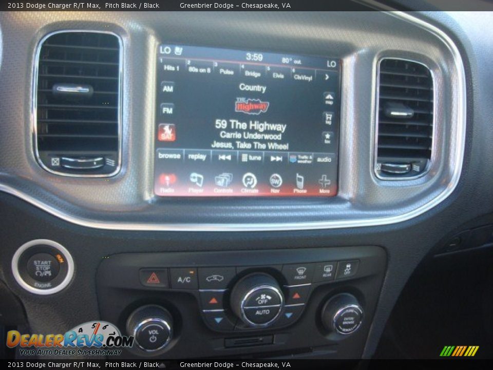 2013 Dodge Charger R/T Max Pitch Black / Black Photo #11