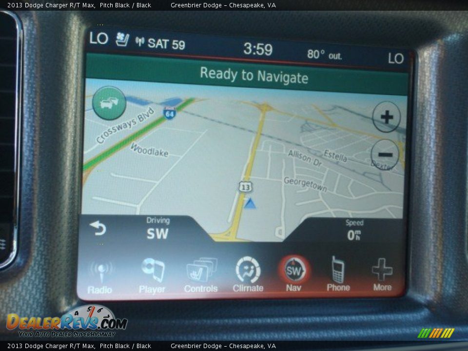 2013 Dodge Charger R/T Max Pitch Black / Black Photo #13