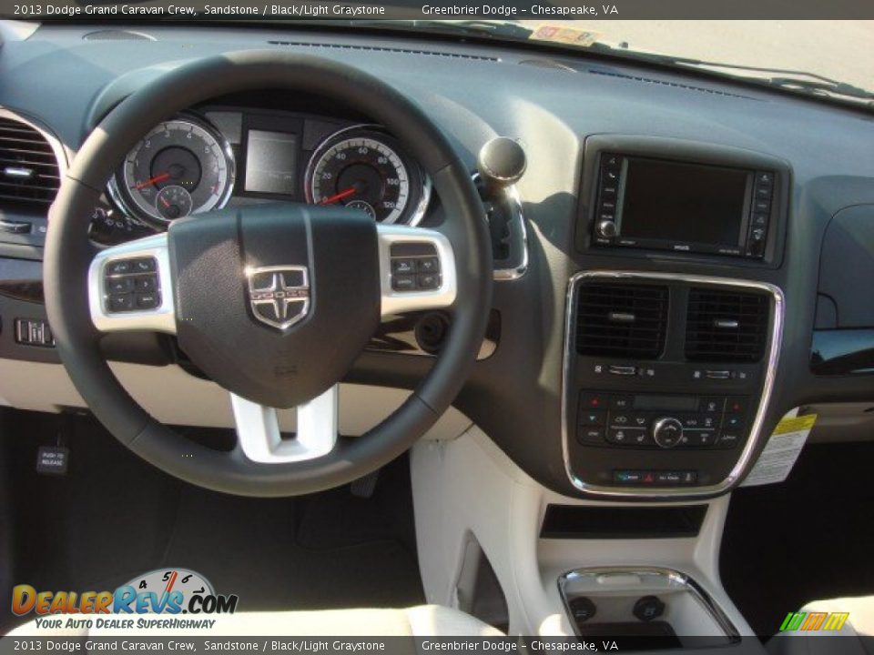 2013 Dodge Grand Caravan Crew Sandstone / Black/Light Graystone Photo #10