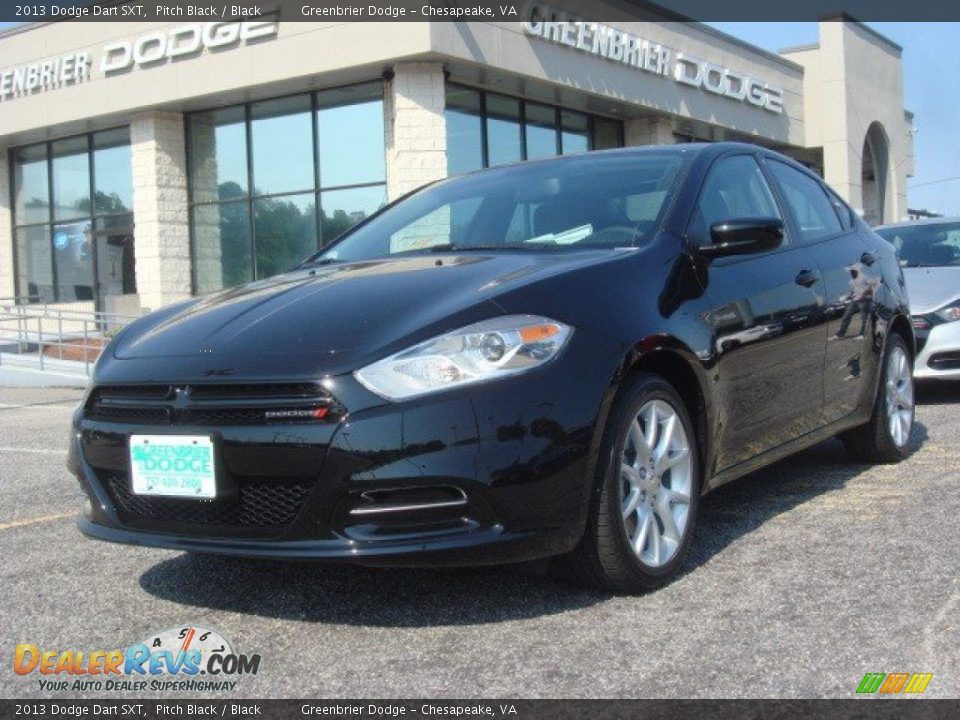 2013 Dodge Dart SXT Pitch Black / Black Photo #1