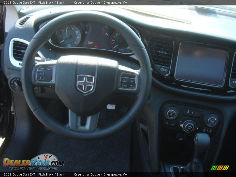 2013 Dodge Dart SXT Pitch Black / Black Photo #10