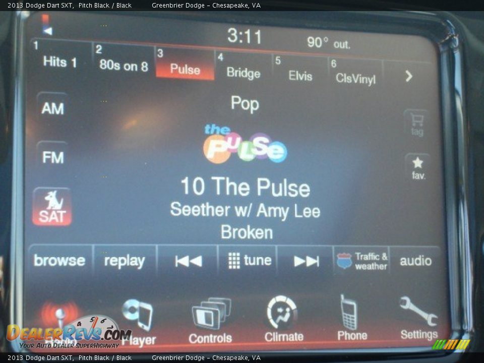 2013 Dodge Dart SXT Pitch Black / Black Photo #14
