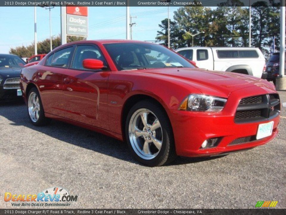 2013 Dodge Charger R/T Road & Track Redline 3 Coat Pearl / Black Photo #4