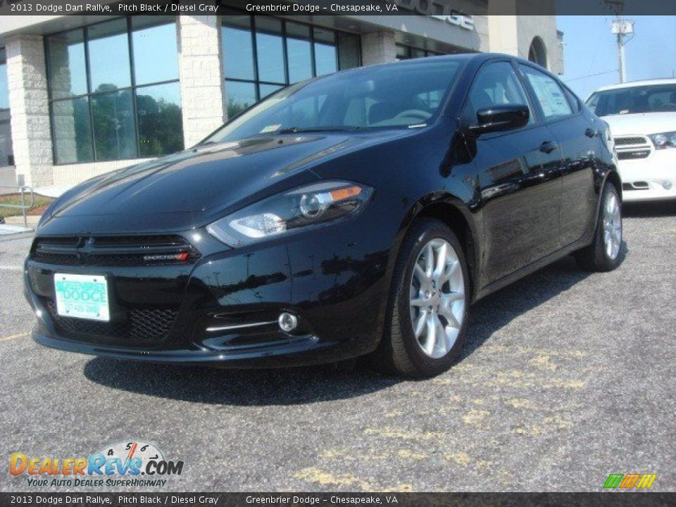 2013 Dodge Dart Rallye Pitch Black / Diesel Gray Photo #1