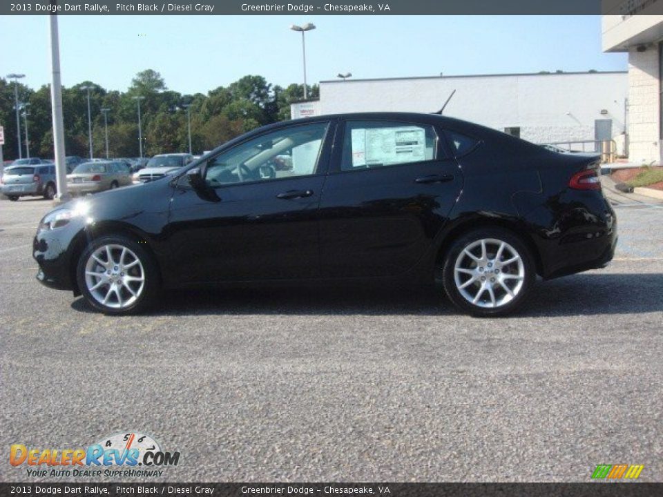 2013 Dodge Dart Rallye Pitch Black / Diesel Gray Photo #2