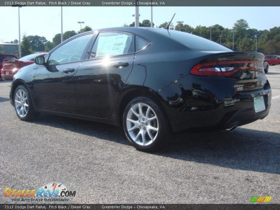 2013 Dodge Dart Rallye Pitch Black / Diesel Gray Photo #3