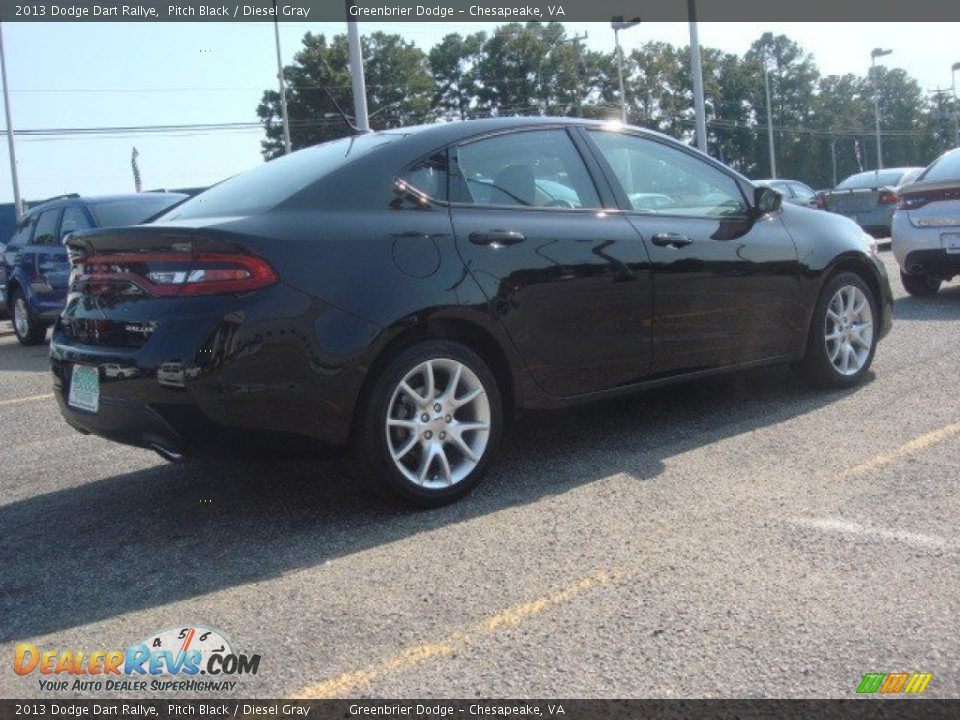2013 Dodge Dart Rallye Pitch Black / Diesel Gray Photo #4