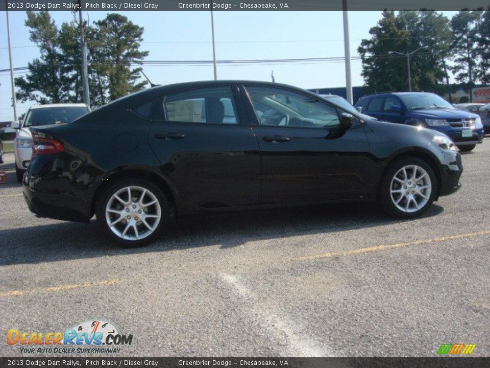 2013 Dodge Dart Rallye Pitch Black / Diesel Gray Photo #5