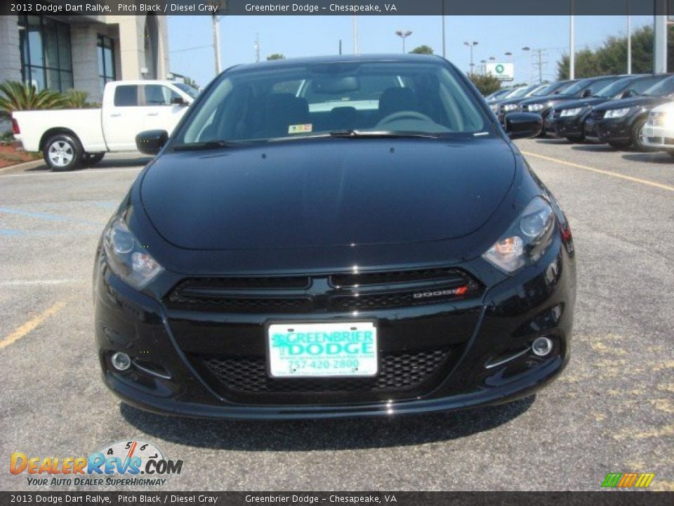 2013 Dodge Dart Rallye Pitch Black / Diesel Gray Photo #7