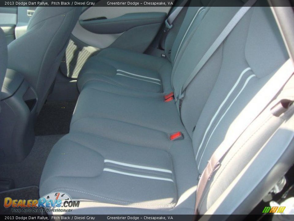 2013 Dodge Dart Rallye Pitch Black / Diesel Gray Photo #9