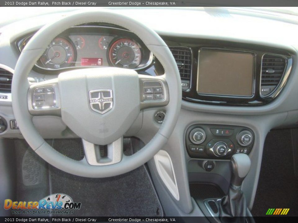 2013 Dodge Dart Rallye Pitch Black / Diesel Gray Photo #10